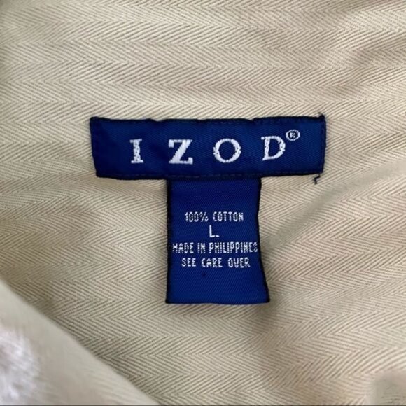 IZOD Mens Long Sleeve Button Down Shirt Large - Picture 6 of 7
